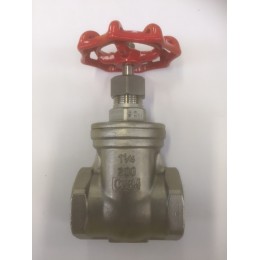 STAINLESS STEEL GATE VALVES, GRADE SS316, FEMALE/FEMALE, BSPT, SIZE 1 1/4", 32mm